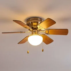 hofstein Ventilateur de plafond Trillo Nickel mat, 1 lumière