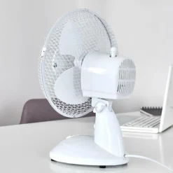 hofstein Ventilateur de table Sopot Chrome, Blanc