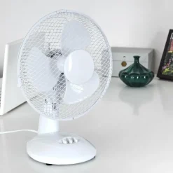 hofstein Ventilateur de table Sopot Chrome, Blanc
