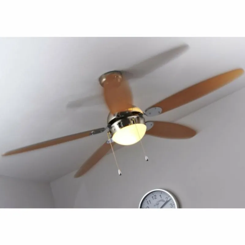 Luminaires Globo Lighting Ventilateur Globo AZURA Nickel mat, 1 lumière