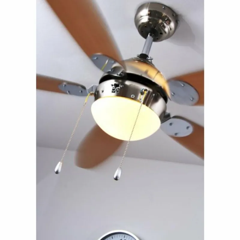 Luminaires Globo Lighting Ventilateur Globo AZURA Nickel mat, 1 lumière