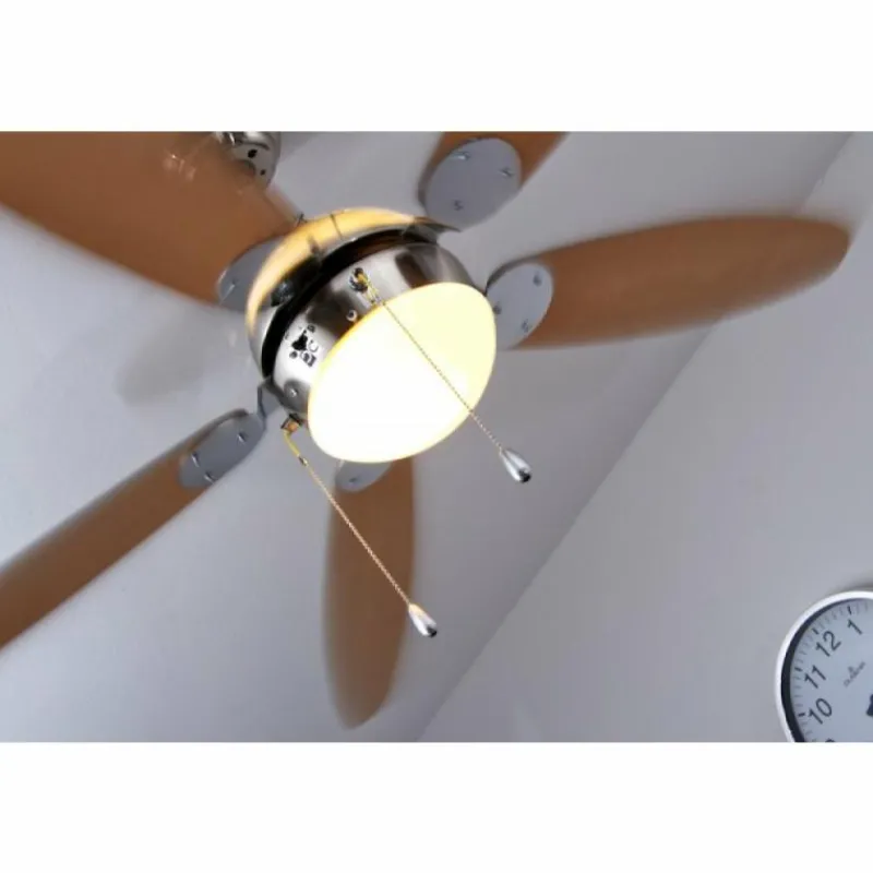 Luminaires Globo Lighting Ventilateur Globo AZURA Nickel mat, 1 lumière