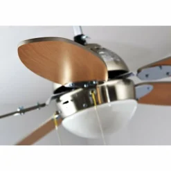 Luminaires Globo Lighting Ventilateur Globo AZURA Nickel mat, 1 lumière