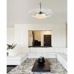 Luminaires Globo Lighting Ventilateur Globo CABRERA LED Nickel mat, 1 lumière, Télécommandes