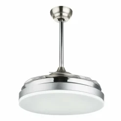 Luminaires Globo Lighting Ventilateur Globo CABRERA LED Nickel mat, 1 lumière, Télécommandes