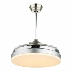 Luminaires Globo Lighting Ventilateur Globo CABRERA LED Nickel mat, 1 lumière, Télécommandes