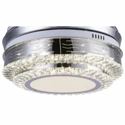 Luminaires Globo Lighting Ventilateur Globo CABRERA LED Nickel mat, 1 lumière, Télécommandes