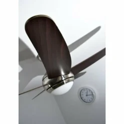 Luminaires Globo Lighting Ventilateur Globo FABIOLA Acier inoxydable, Nickel mat, 1 lumière, Télécommandes