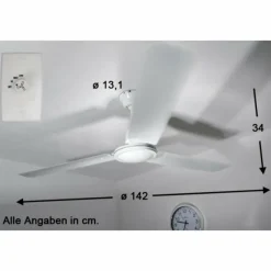 Luminaires Globo Lighting Ventilateur Globo FERRO Blanc