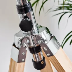 hofstein Ventilateur Magaluf Chrome, Bois clair