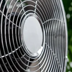 hofstein Ventilateur Magaluf Chrome, Bois clair