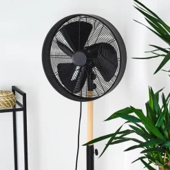 hofstein Ventilateur Markham Bois clair, Noir