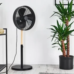 hofstein Ventilateur Markham Bois clair, Noir