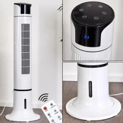 hofstein Ventilateur Urbino Tower Noir, Blanc, Télécommandes