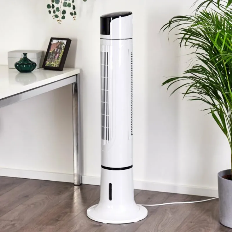 hofstein Ventilateur Urbino Tower Noir, Blanc, Télécommandes