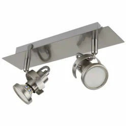 Luminaires Globo Lighting Verpax Plafonnier, Spot de plafond, Applique murale, Spot mural Nickel mat, 2 lumières* Spots Et Projecteurs