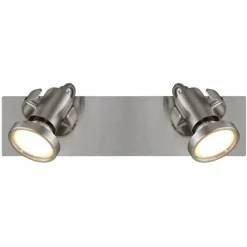 Luminaires Globo Lighting Verpax Plafonnier, Spot de plafond, Applique murale, Spot mural Nickel mat, 2 lumières* Spots Et Projecteurs