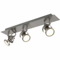 Luminaires Globo Lighting Verpax Plafonnier, Spot de plafond, Applique murale, Spot mural Nickel mat, 3 lumières* Spots Et Projecteurs