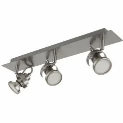 Luminaires Globo Lighting Verpax Plafonnier, Spot de plafond, Applique murale, Spot mural Nickel mat, 3 lumières* Spots Et Projecteurs