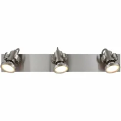 Luminaires Globo Lighting Verpax Plafonnier, Spot de plafond, Applique murale, Spot mural Nickel mat, 3 lumières* Spots Et Projecteurs