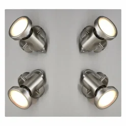 Luminaires Globo Lighting Verpax Plafonnier, Spot de plafond, Applique murale, Spot mural Nickel mat, 4 lumières* Spots Et Projecteurs