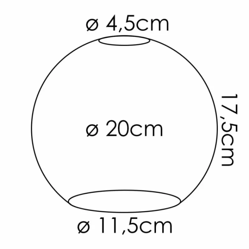 hofstein verre de rechange 20 cm Koyoto Ambre, Clair