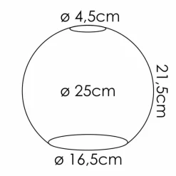 hofstein verre de rechange 25 cm Koyoto Clair