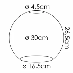 hofstein verre de rechange 30 cm Koyoto Or, Clair