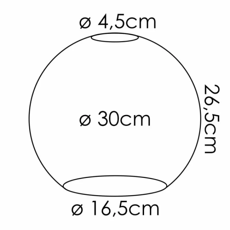 hofstein verre de rechange 30 cm Koyoto Ambre, Clair