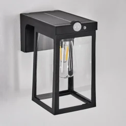hofstein Verup Lampe murale d´extérieur, Applique murale LED Noir, 1 lumière, Détecteur de mouvement