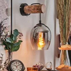 hofstein Vevino Applique murale Écru, Noir, 1 lumière