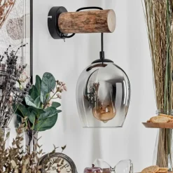 hofstein Vevino Applique murale Écru, Noir, 1 lumière