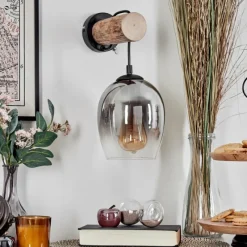 hofstein Vevino Applique murale, Spot mural Écru, Noir, 1 lumière