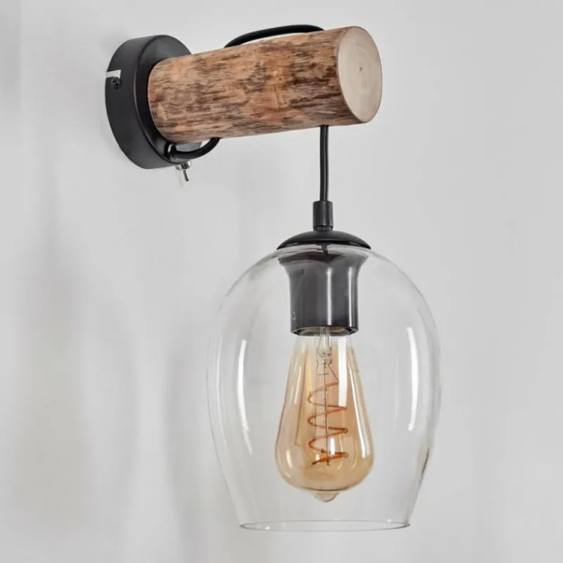 hofstein Vevino Applique murale, Spot mural Écru, Noir, 1 lumière