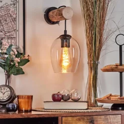 hofstein Vevino Applique murale, Spot mural Écru, Noir, 1 lumière