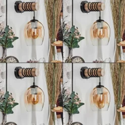 hofstein Vevino Boule lumineuse, Applique murale Écru, Noir, 1 lumière