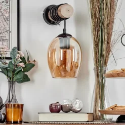 hofstein Vevino Boule lumineuse, Applique murale Écru, Noir, 1 lumière