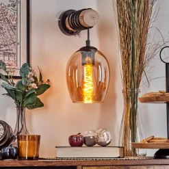 hofstein Vevino Boule lumineuse, Applique murale Écru, Noir, 1 lumière