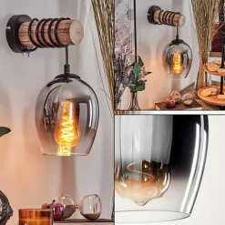 hofstein Vevino Boule lumineuse, Applique murale Écru, Noir, 1 lumière