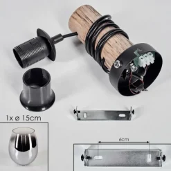 hofstein Vevino Boule lumineuse, Applique murale Écru, Noir, 1 lumière