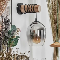 hofstein Vevino Boule lumineuse, Applique murale Écru, Noir, 1 lumière