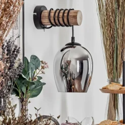 hofstein Vevino Boule lumineuse, Applique murale Écru, Noir, 1 lumière