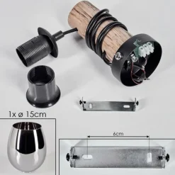 hofstein Vevino Boule lumineuse, Applique murale Écru, Noir, 1 lumière