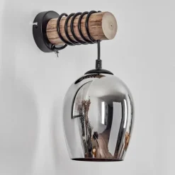 hofstein Vevino Boule lumineuse, Applique murale Écru, Noir, 1 lumière