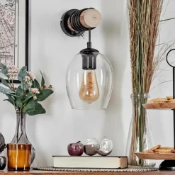 hofstein Vevino Boule lumineuse, Applique murale Écru, Noir, 1 lumière