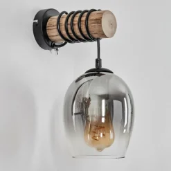 hofstein Vevino Boule lumineuse, Applique murale Écru, Noir, 1 lumière