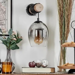 hofstein Vevino Boule lumineuse, Applique murale Écru, Noir, 1 lumière