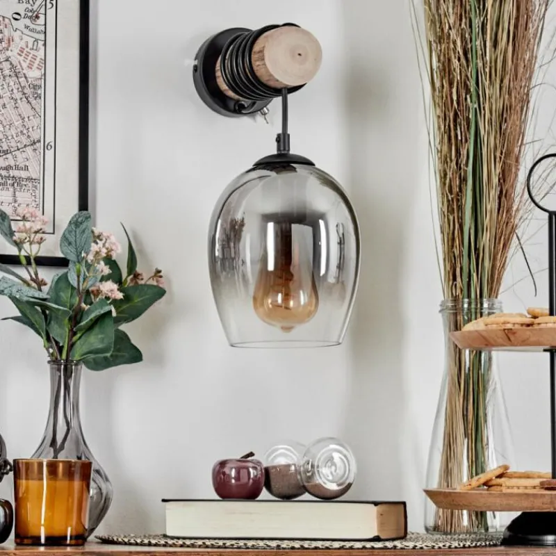 hofstein Vevino Boule lumineuse, Applique murale Écru, Noir, 1 lumière