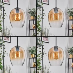 hofstein Vevino Suspension Ambre, Clair, 3 lumières