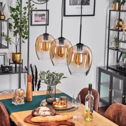 hofstein Vevino Suspension Ambre, Clair, 3 lumières
